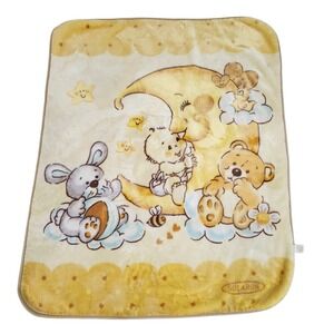 Solaron Moon And‎ Bear Baby Toddler Soft Plush Mink Blanket